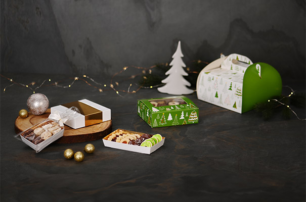 Zum Musterpaket «Topseller für Ihr Weihnachtsgeschäft» → festliche Verpackungen