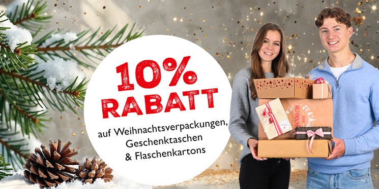 Banner zur Weihnachtsaktion von RAUSCH