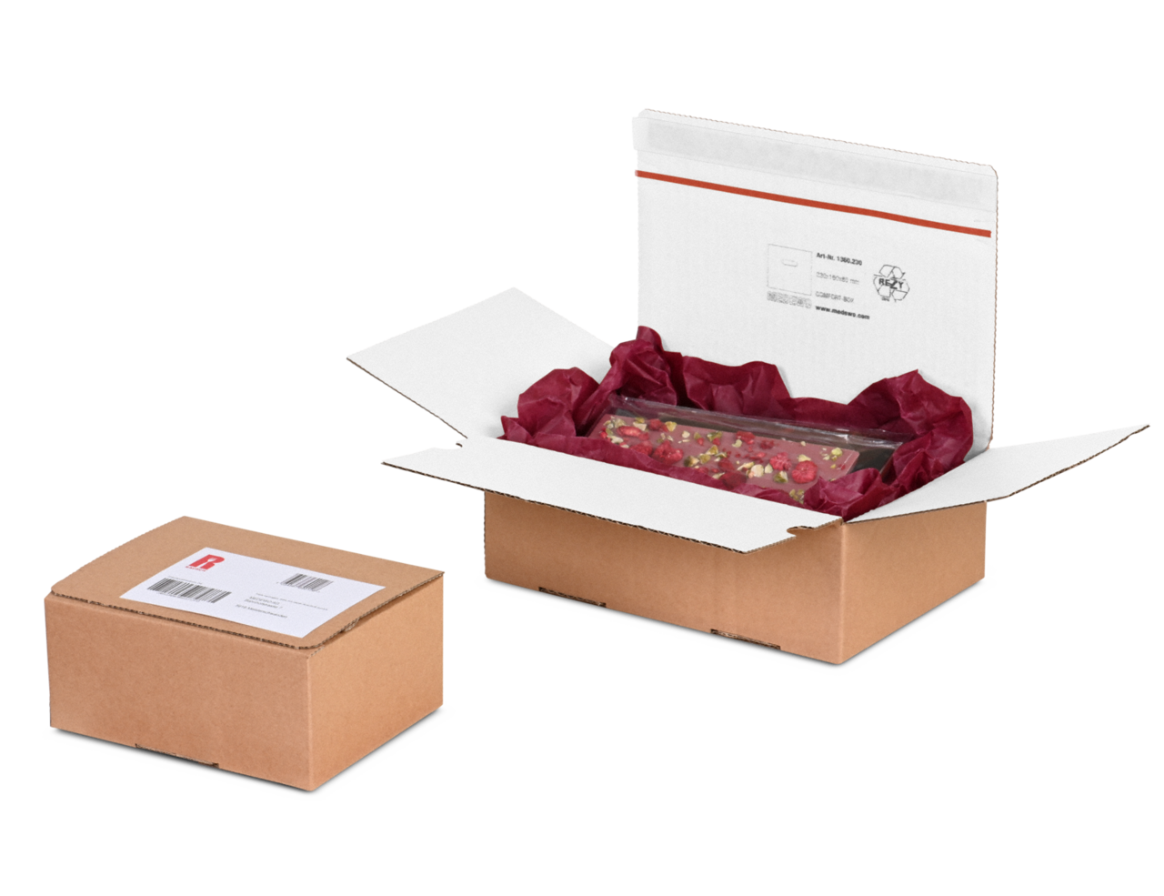Automatikboden-Karton COMFORT-BOX, innen weiß
