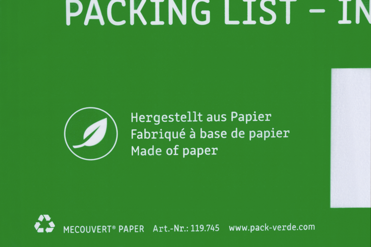 Dank Aufdruck ist sofort erkennbar, dass es sich um ein nachhaltiges Produkt handelt.