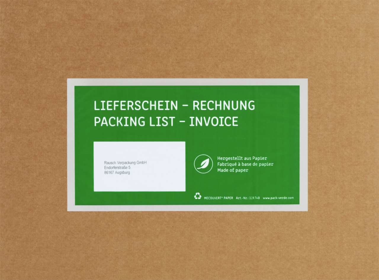 Lieferscheintaschen Papier MECOUVERT® PAPER