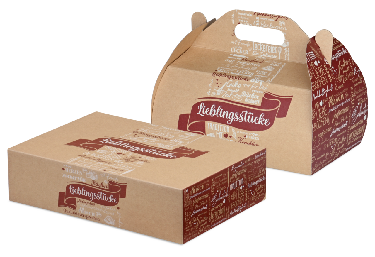 Gebäck-/Tortenkarton LIEBLINGSSTÜCKE