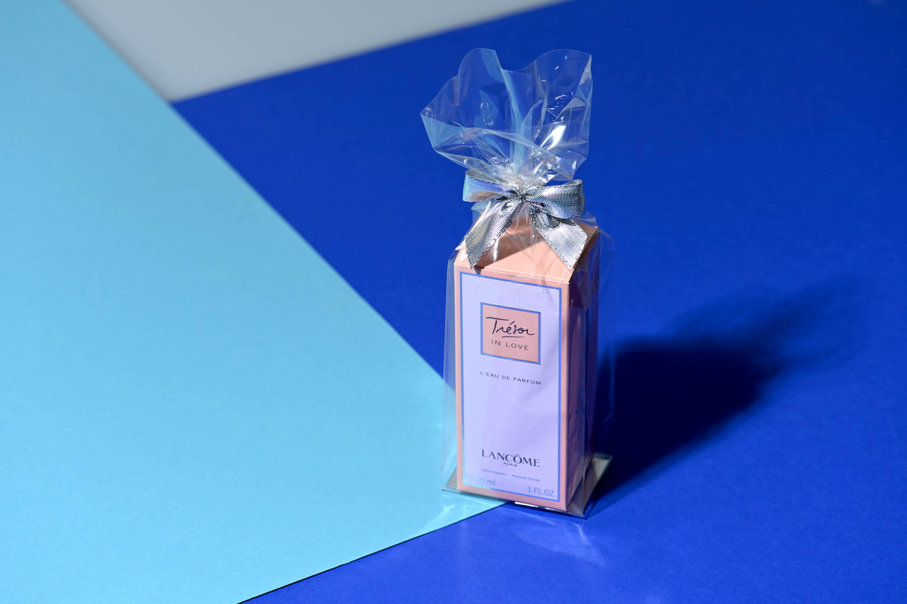 Blockbodenbeutel aus OPP mit Bodenblatt silber