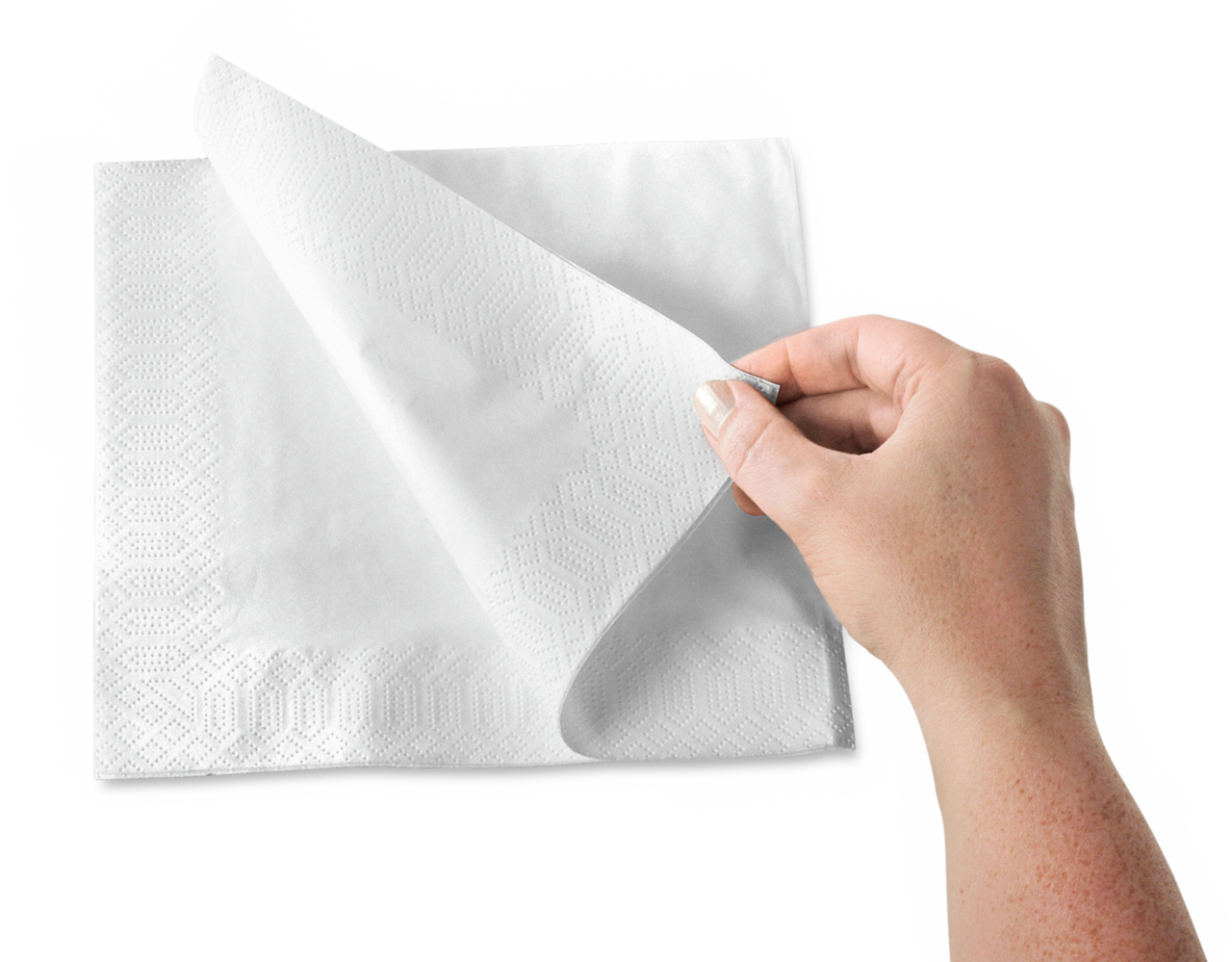 1⁄4-Falz – Serviette zum Aufstellen auf den Tisch und für dekorative Faltungen