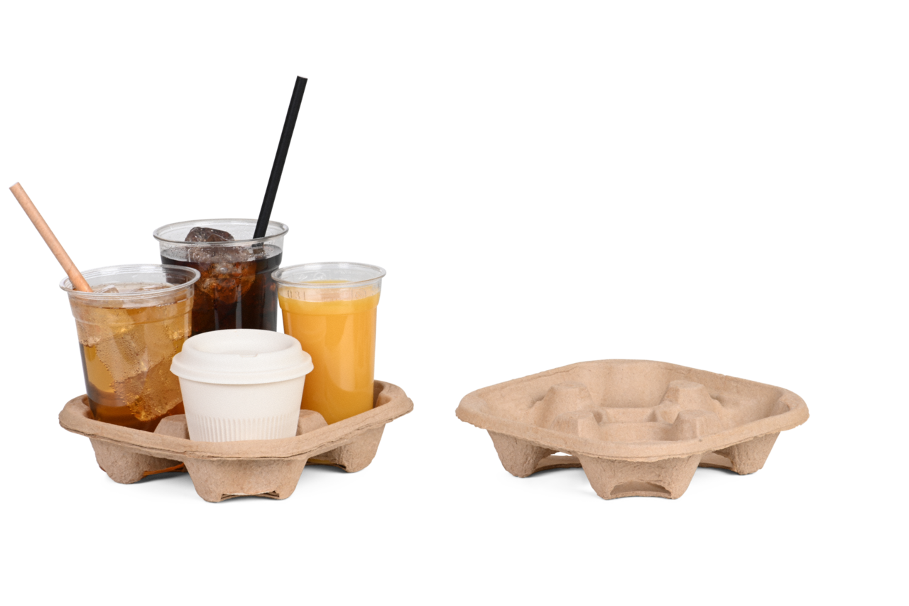 Tragehilfe für 2 Becher - durch Zusammenstecken können Sie daraus leicht eine Tragehilfe für 3 oder 4 Becher machen 