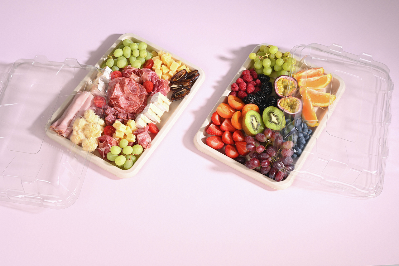 Servierplatte aus Bagasse
