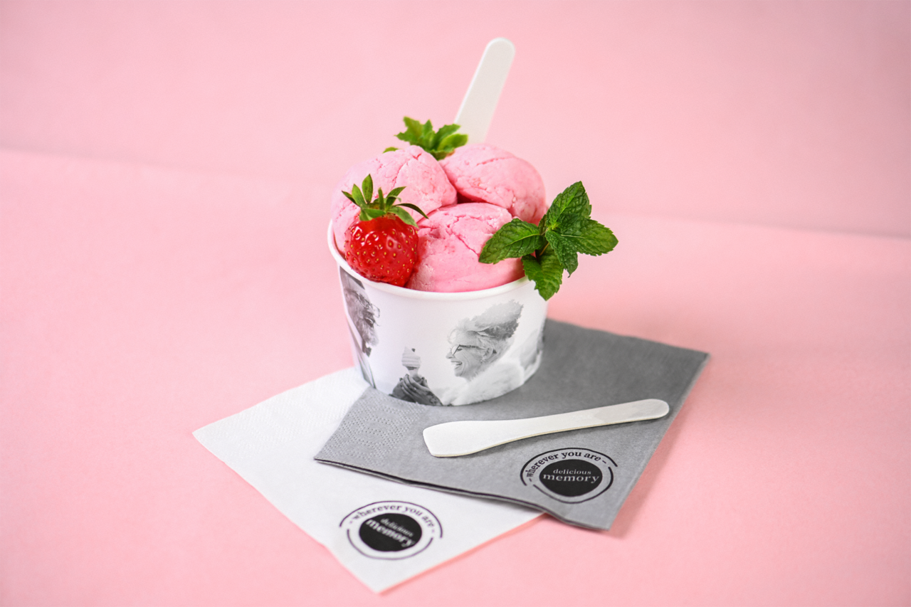 Eislöffel aus Zellstoff