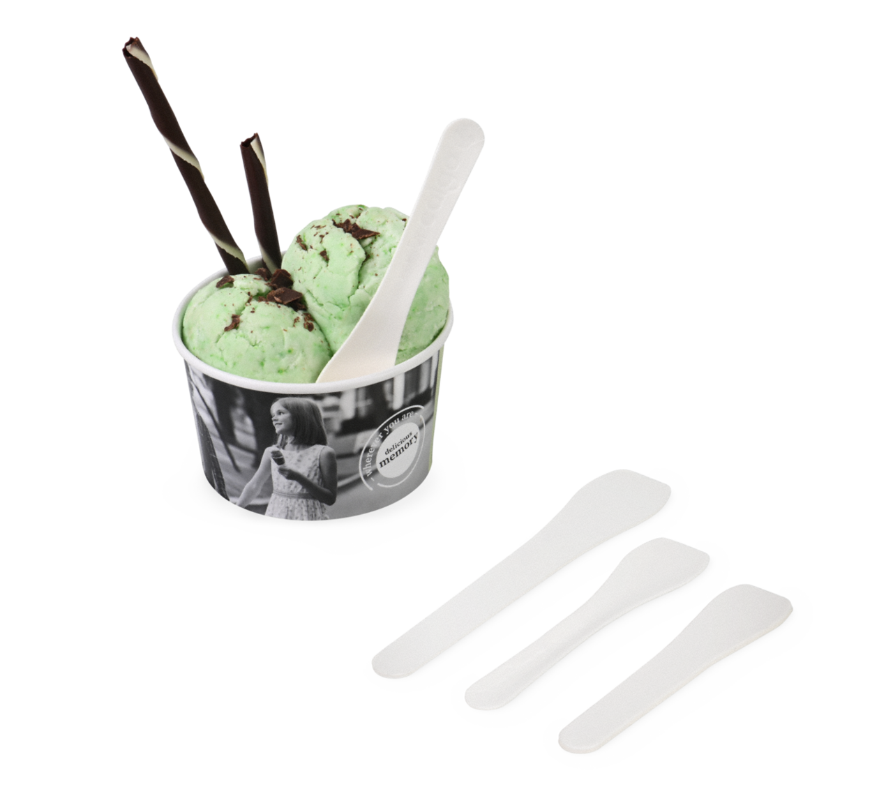 Eislöffel aus Zellulose