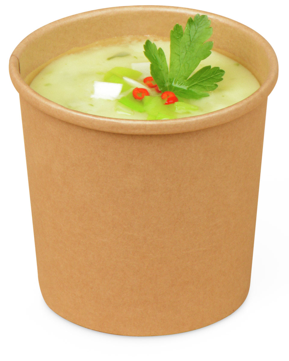 Pappbecher/Suppenbecher braun PREMIUM