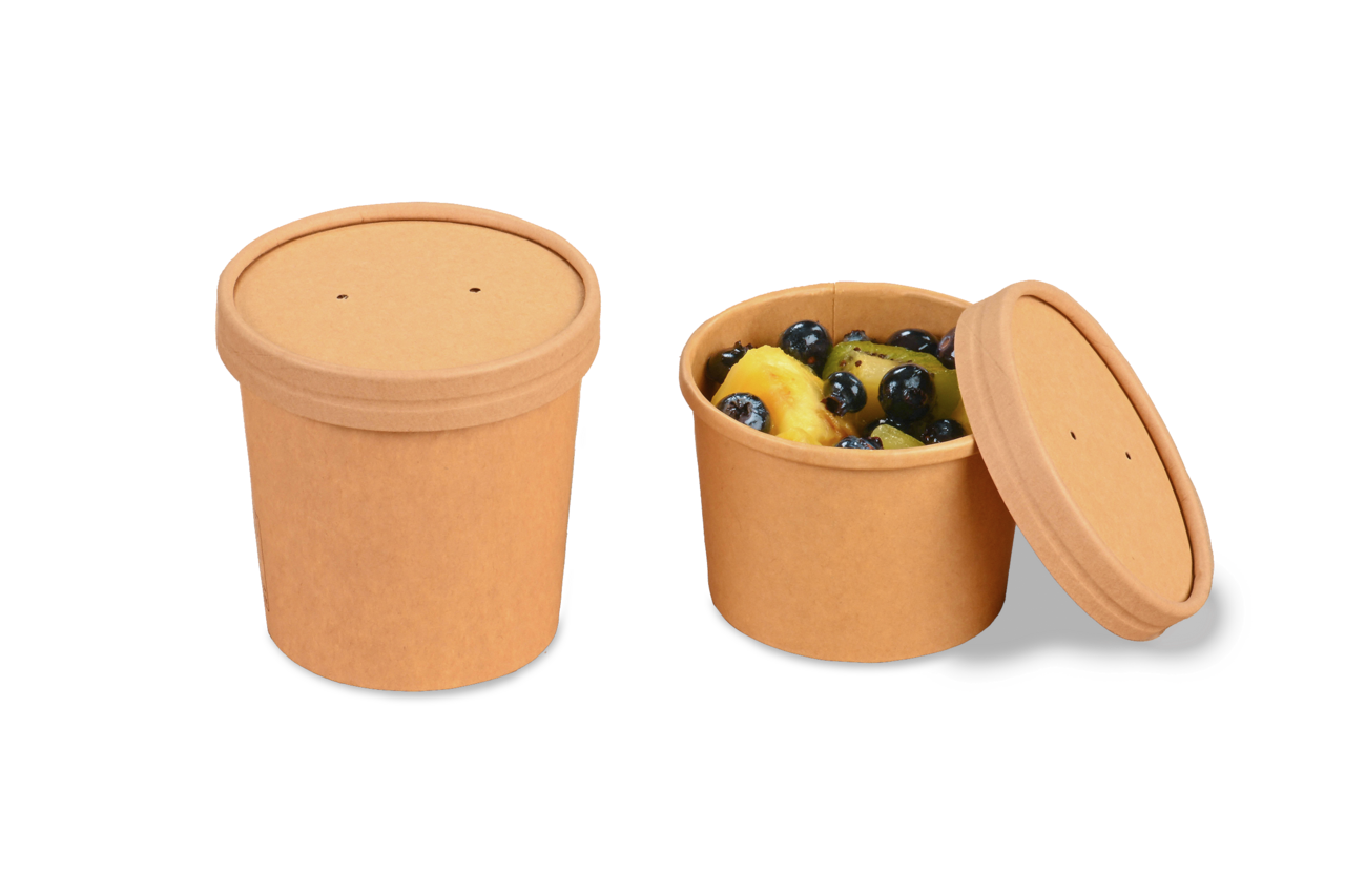 Membrandeckel aus Pappe zu Suppenbecher