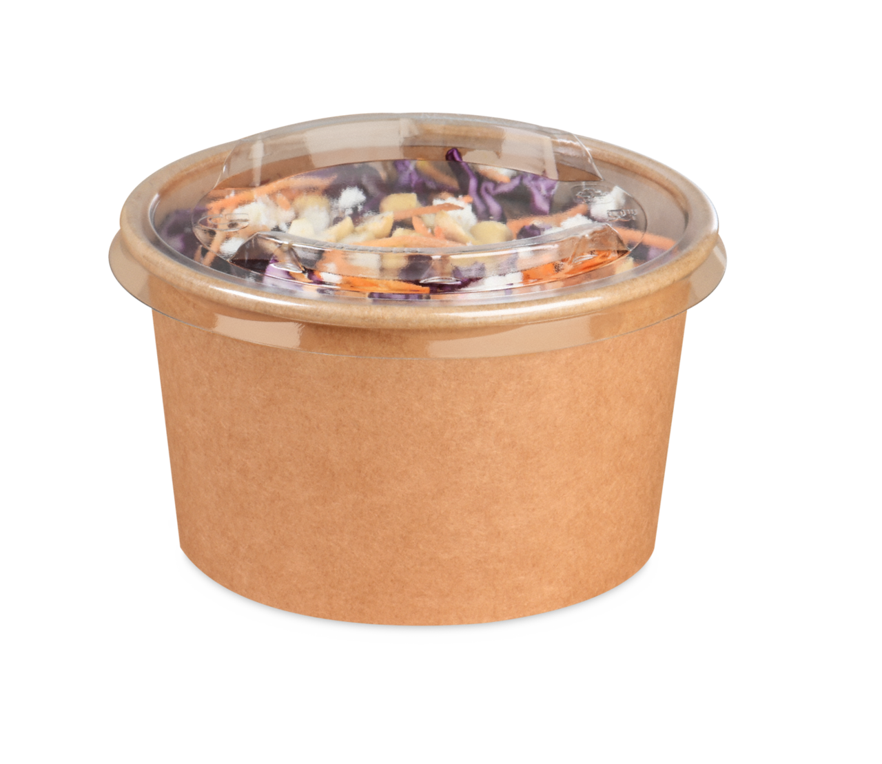 Feinkostbecher aus Pappe braun rund