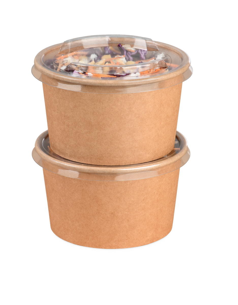 befüllte Becher stapelbar