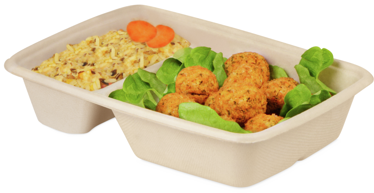 Menüschale aus Bagasse