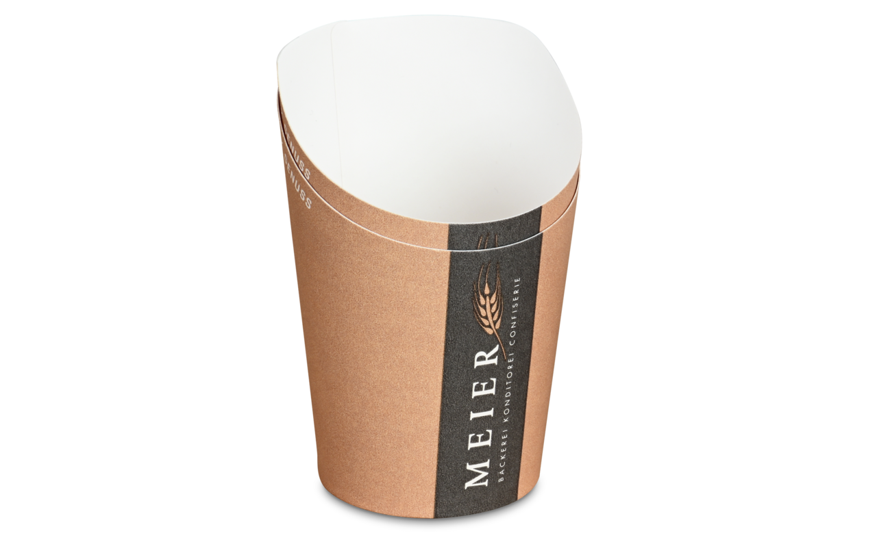 SERVICE: Sie erhalten die Wrap-Becher auch nach Ihren Wünschen individuell bedruckt. Wir beraten Sie gerne.