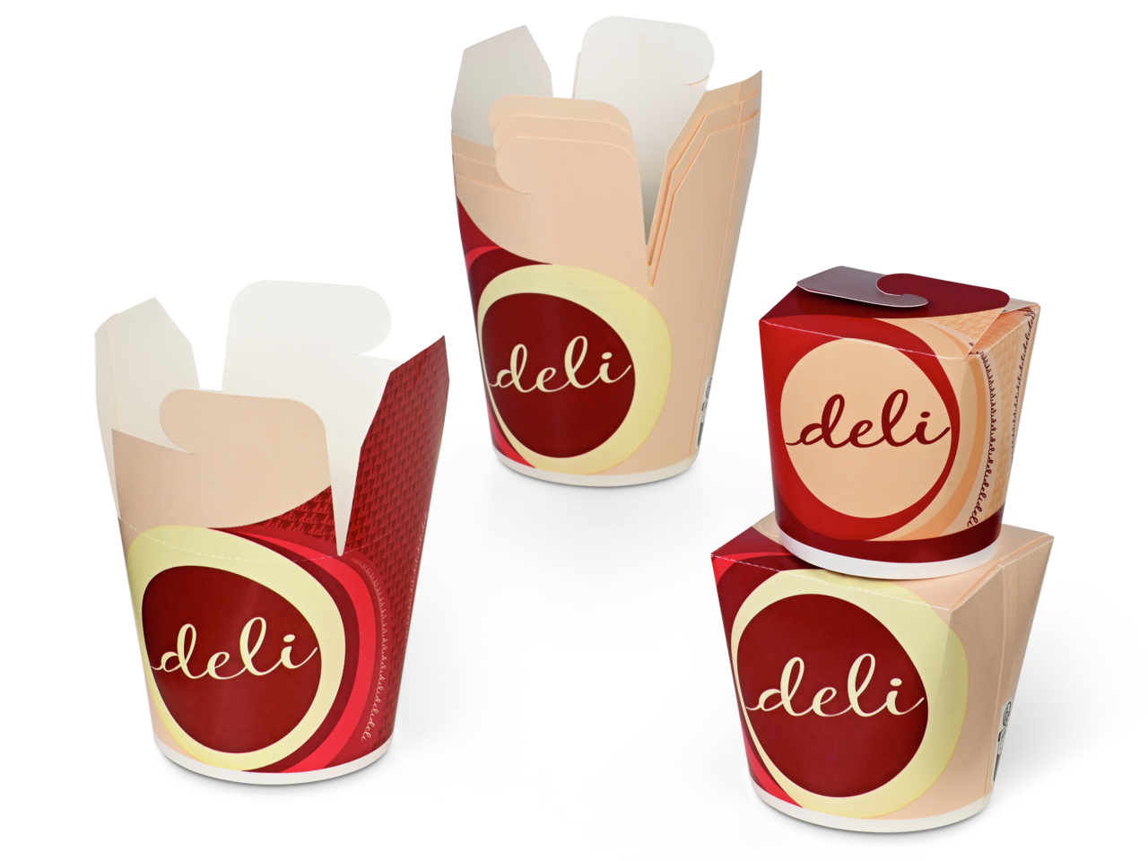 Spart Platz – die Mitnahme-Box DELI ist leer gut nestbar. Ebenfalls können die Boxen in der Theke gestapelt werden.
