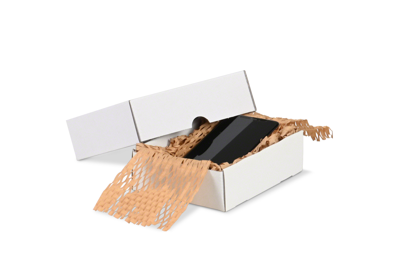 auch als Polsterschutz in Geschenkkartons oder Versandverpackungen einsetzbar