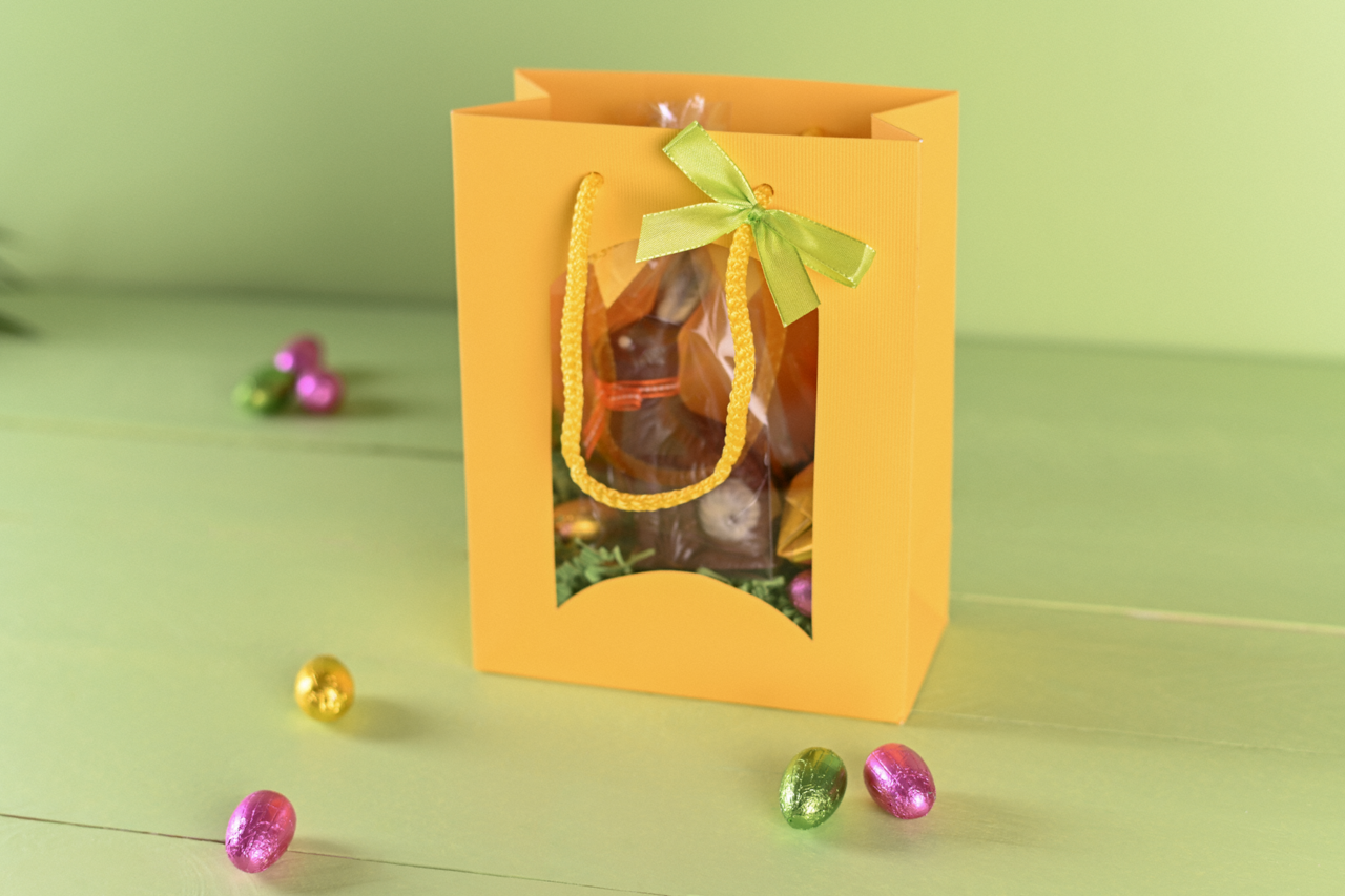 stilvolle Geschenktasche auch als Osternest geeignet 