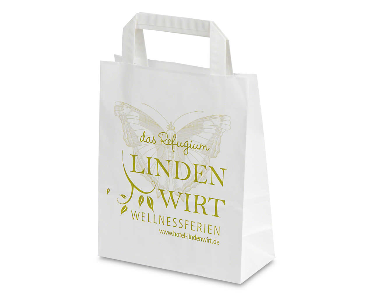 Papiertragetaschen mit Flachhenkel bedrucken