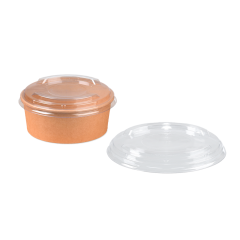 rPET-Deckel zu Salatschale aus Pappe rund