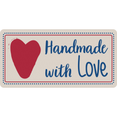 Motiv-Etikett, 45 × 90 mm, rechteckig, «Handmade»