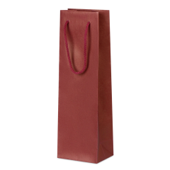 Flaschen-Geschenktasche 1er, 120×90×390 mm, BORDEAUX