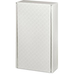 Flaschen-Geschenkkarton EXKLUSIV, 2er, 340×185×90 mm, grau