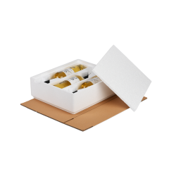 Flaschen-Versandverpackung Styropor® 3 Flaschen 0.75 l oder 1 l, 313x370x116 mm, MECATHERM®