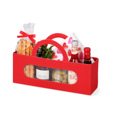 Geschenktasche mit Sichtfenster quer