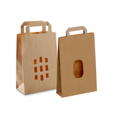 Papiertasche mit Fenster f&uuml;r Kartoffeln & Gem&uuml;se