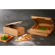 Pizza-Karton braun