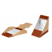 Sandwich-Pack aus Karton mit Fenster aus PLA