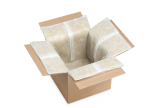 3. Legen Sie das zweite Vlies quer zum ersten ein und befüllen Sie die Thermo-Box.