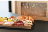 Catering-Karton braun & Servierplatte