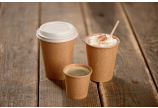 Heißgetränke-Becher PE-beschichtet braun