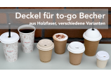 Deckel für to-go-Becher aus Holzfaser