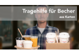 Tragehilfe für Becher aus Karton