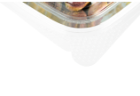Feinkostbecher aus rPET quadratisch mit Deckel