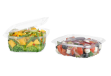 Salatschale aus rPET quadratisch mit Deckel