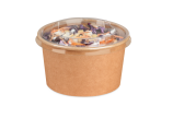 Feinkostbecher aus Pappe braun rund