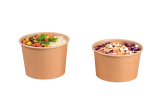 Feinkostbecher aus Pappe braun rund