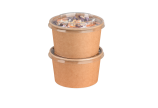 befüllte Becher stapelbar