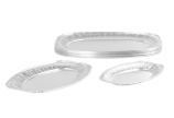 Servierplatte aus Alu, oval