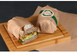 auch belegte Brote und Sandwiches lassen sich mit diesem Hamburger-Papier ansprechend verpacken