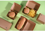 Burger-Verpackung aus Karton braun 