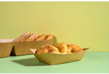 umweltfreundliche, unbedruckte Snacktrays sind ideal für Ihre Gastronomie geeignet