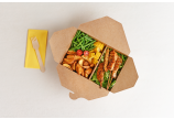 Mitnahmebox eckig braun 2-geteilt PREMIUM