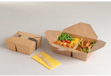 Mitnahmebox eckig braun 2-geteilt PREMIUM