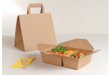 Mitnahmebox eckig braun 2-geteilt PREMIUM