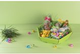 mit passendem Füllmaterial wird der leere Geschenkkorb zur geeigneten Geschenkverpackung 