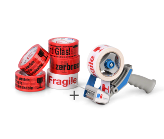 Warnklebeband Sets 6 Rollen + Handabroller